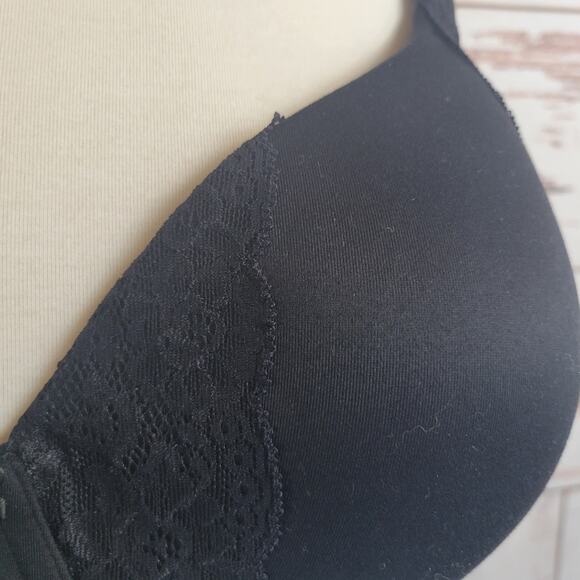 Soma embraceable full coverage lace trim bra 40DD Black - Picture 5 of 6